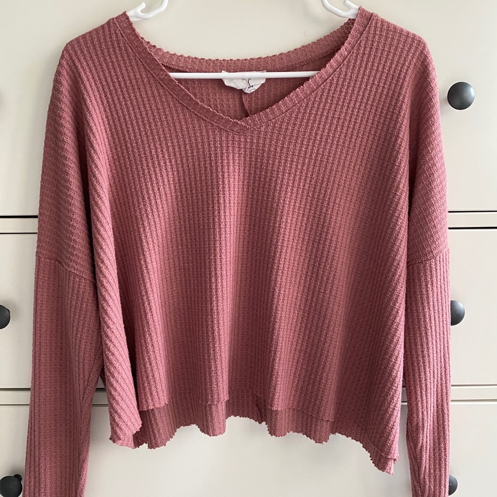 Pink long sleeve top